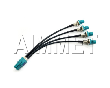 Waterproof Mini FAKRA to FAKRA SMB bulkhead 4-port crimp test cable – AIMMET